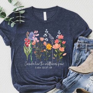 Love in faith floral shirt